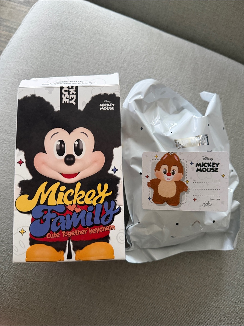 POP MART Dale Mickey Family Cute Together Keychain, New in Bag